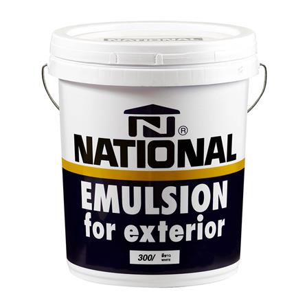 สีน้ำทาภายนอก DELTA NATIONAL 300 สีขาว ด้าน 5 แกลลอน_0