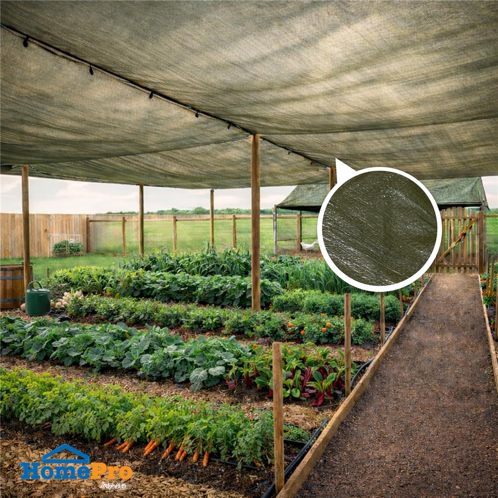 ผ้าใบ SPRING 4x5 ม. สีเขียวขี้ม้า