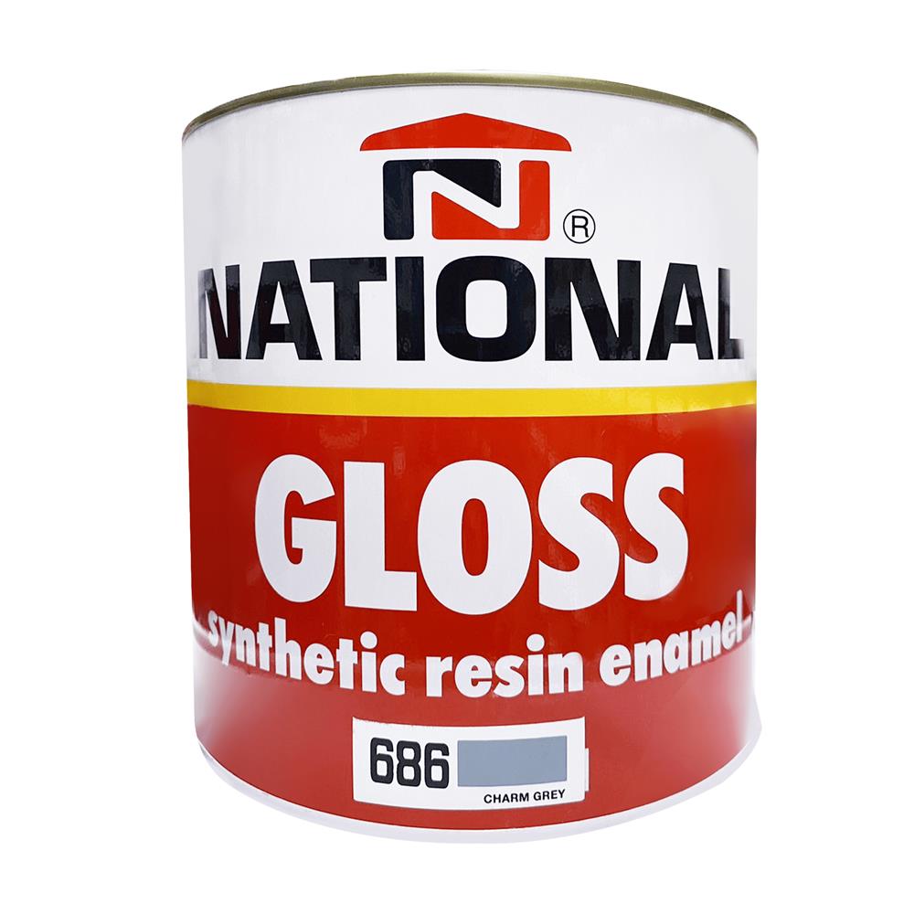 สีน้ำมัน DELTA NATIONAL 686 สีเทา เงา 1 แกลลอน