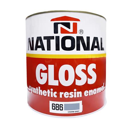 สีน้ำมัน DELTA NATIONAL 686 สีเทา เงา 1 แกลลอน