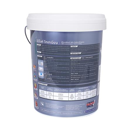 สีน้ำทาฝ้า BEGER DELIGHT TITANIUM I-4444 สีเทา ด้าน 5 แกลลอน_1