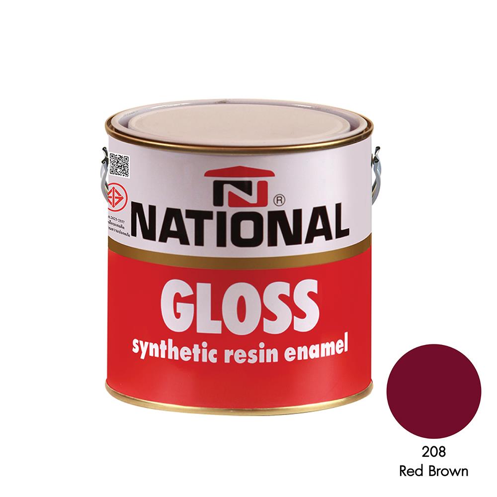 สีน้ำมัน DELTA NATIONAL 208 สีน้ำตาล เงา 1 แกลลอน