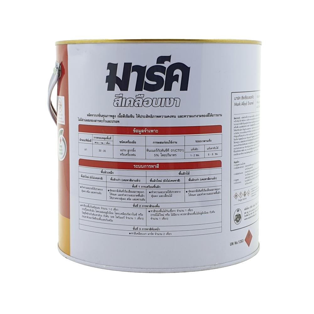สีเคลือบเงา CAPTAIN MARK สีเงิน #M800 สีเงิน 1/4 แกลลอน