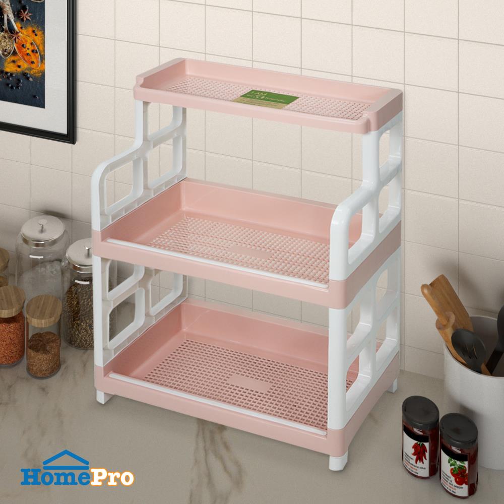 ชั้นวางอเนกประสงค์ 2 ชั้น+ชั้นลอย API ECO ชมพู