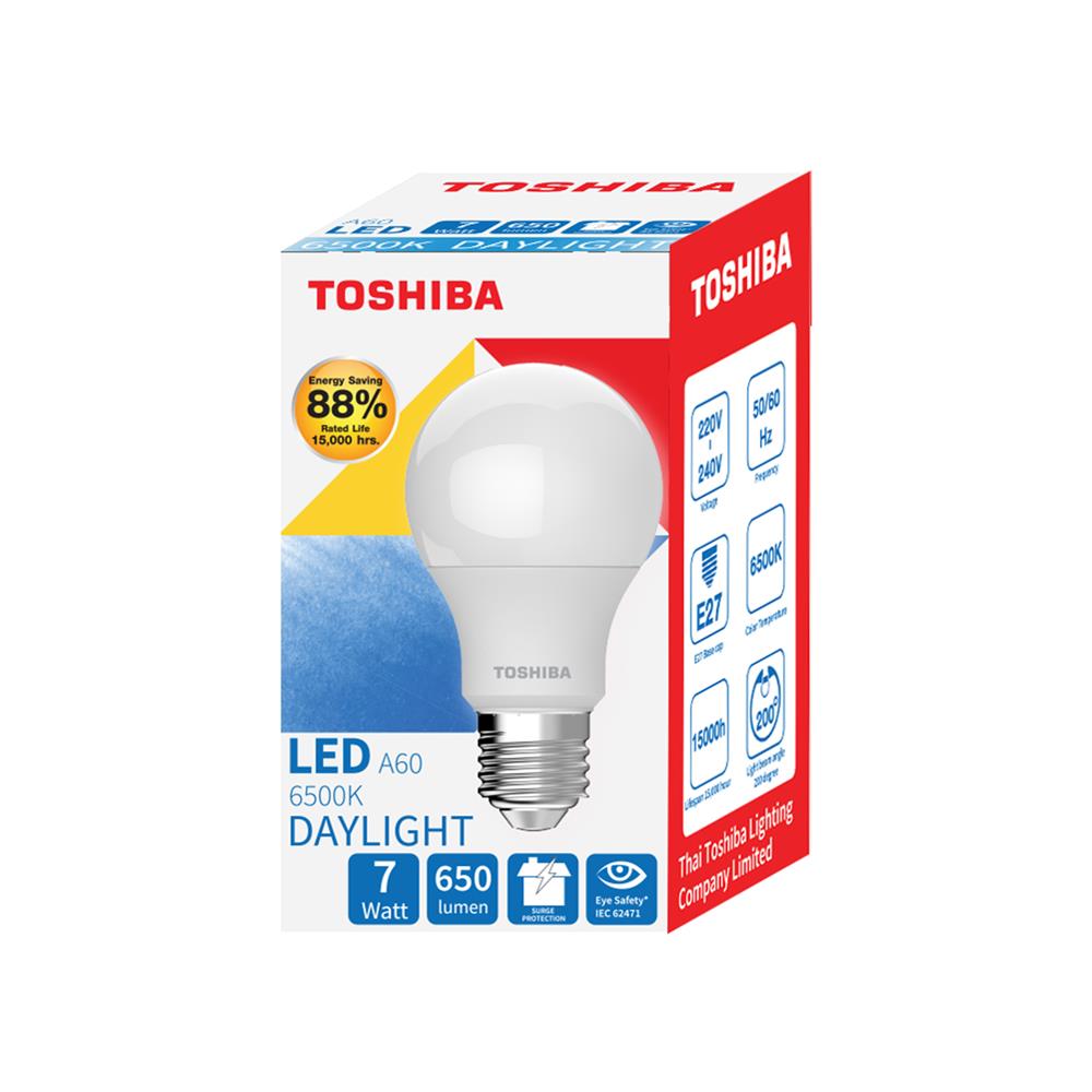 หลอด LED TOSHIBA A60 G7 7 วัตต์ DAYLIGHT E27