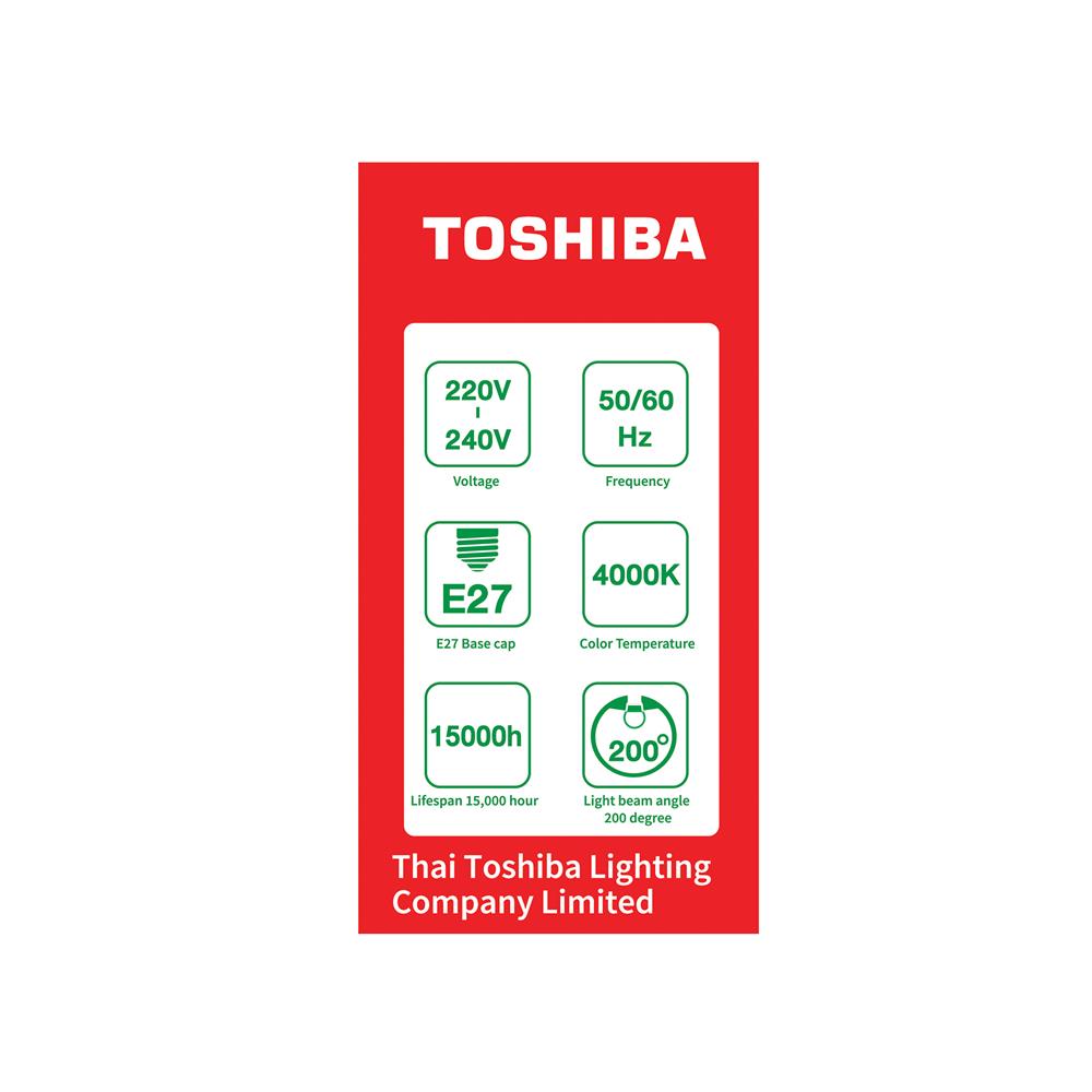 หลอด LED TOSHIBA A60 G7 9 วัตต์ COOL WHITE E27
