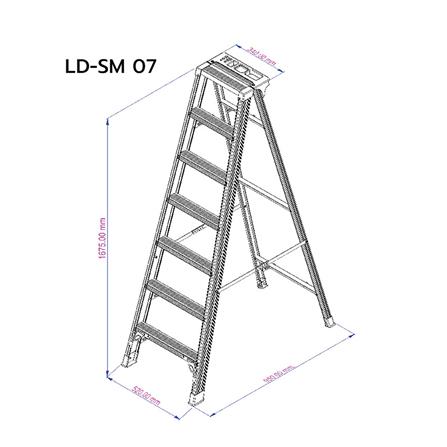 บันไดอะลูมิเนียมรุ่นสมาร์ทมีถาด SANKI 7 ขั้น_1