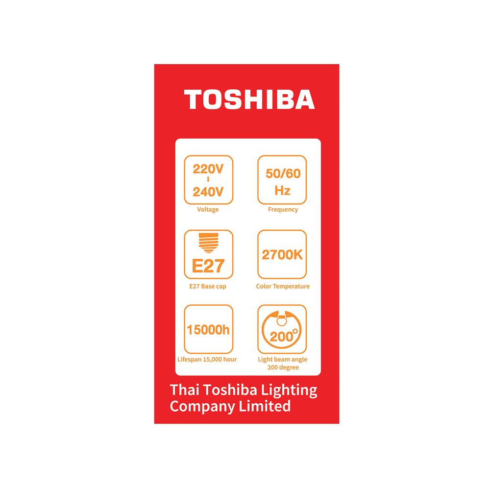 หลอด LED TOSHIBA A60 G7 7 วัตต์ WARM WHITE E27