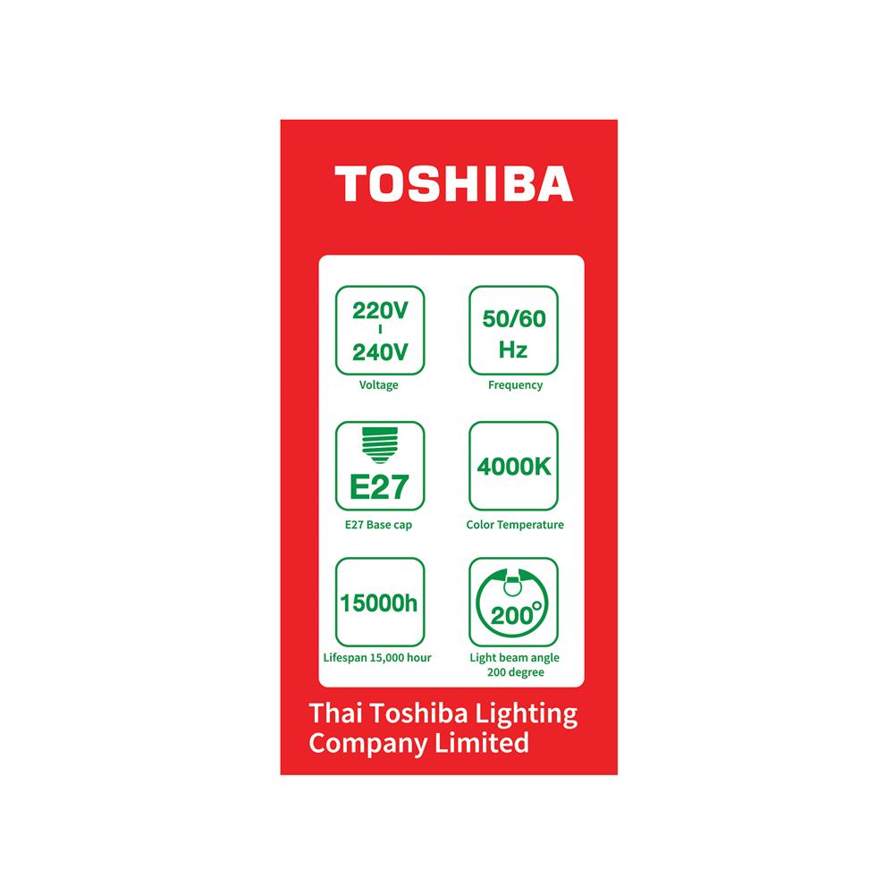 หลอด LED TOSHIBA A60 G7 7 วัตต์ COOL WHITE E27