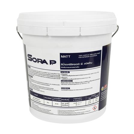 สีน้ำทาภายนอก ชนิดด้าน JBP SORA P BASE C สีขาว 2.5 แกลลอน_1