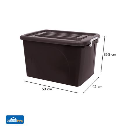 กล่องเก็บของ ME LIVING 025 55 ลิตร 59x42x35.5 ซม. สีน้ำตาล_5
