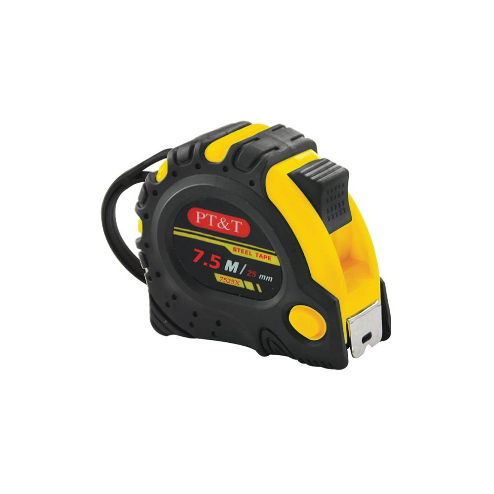 ตลับเมตรหุ้มยาง PT&T 7525X  7.5 ม. x 25 มม.