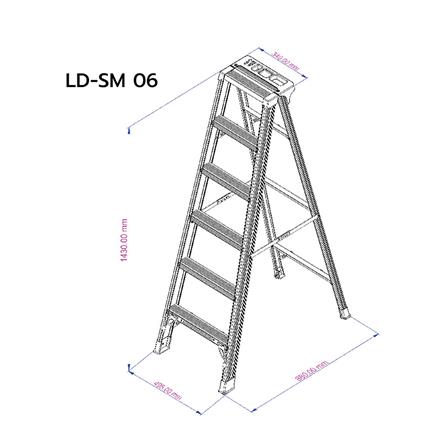 บันไดอะลูมิเนียมรุ่นสมาร์ทมีถาด SANKI 6 ขั้น_1