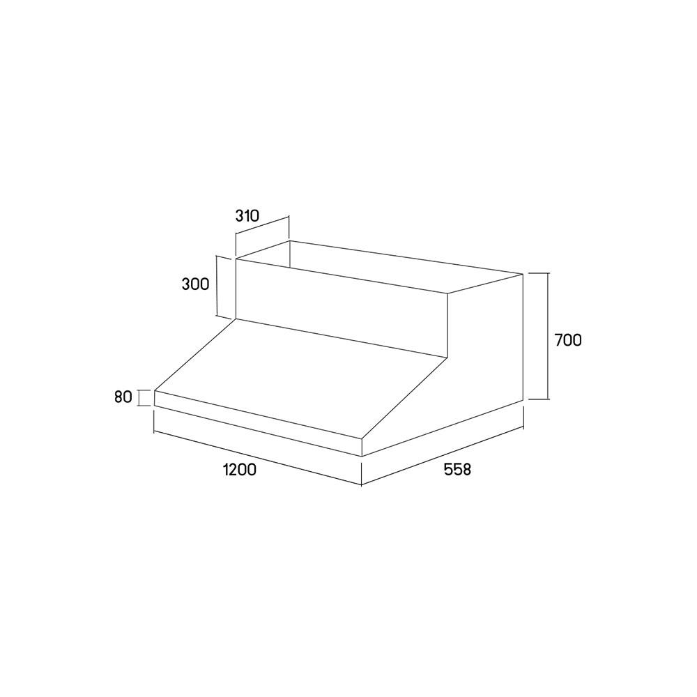 เครื่องดูดควันกระโจม TECNOPLUS TITAN120SS 120 ซม.