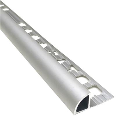 คิ้วอะลูมิเนียมแบบโค้ง เกเตอร์ 12 มม. 2.1 ม. สีอะลูมิเนียม