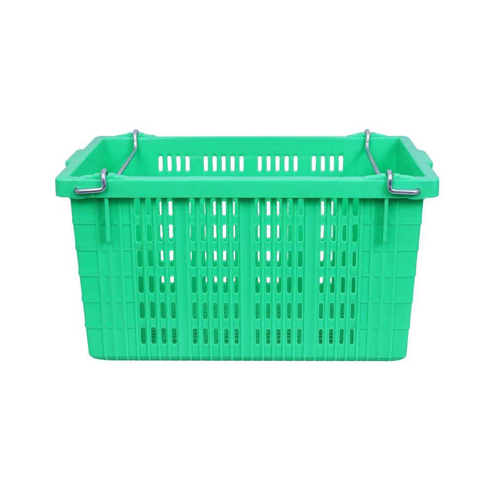ลังผลไม้โปร่ง BASKET 33x53.5x31.5 ซม. สีเขียว