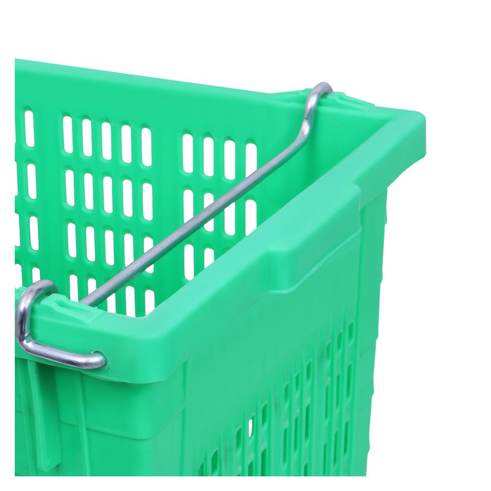 ลังผลไม้โปร่ง BASKET 33x53.5x31.5 ซม. สีเขียว
