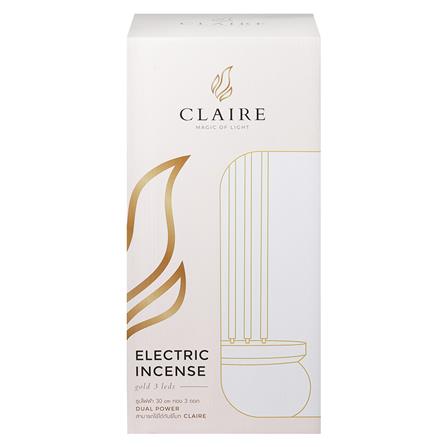 ธูปไฟฟ้า 3 ดอก CLAIRE 30 ซม. สีทอง_6