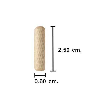 เดือยไม้ PANSIAM W625 6X25 มม. แพ็ก 10 ชิ้น_2