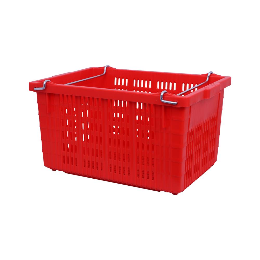 ลังผลไม้โปร่ง BASKET 33x53.5x31.5 ซม. สีแดง