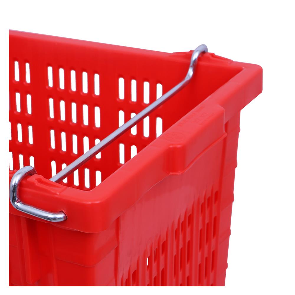 ลังผลไม้โปร่ง BASKET 33x53.5x31.5 ซม. สีแดง