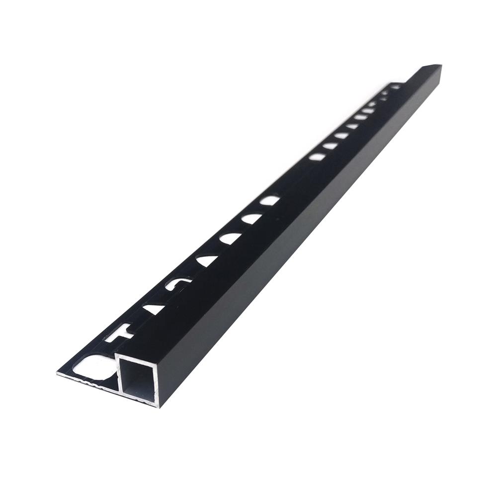 คิ้วอะลูมิเนียม เกเตอร์ มุมเหลี่ยม 12 มม. 2.1 ม. สีดำด้าน