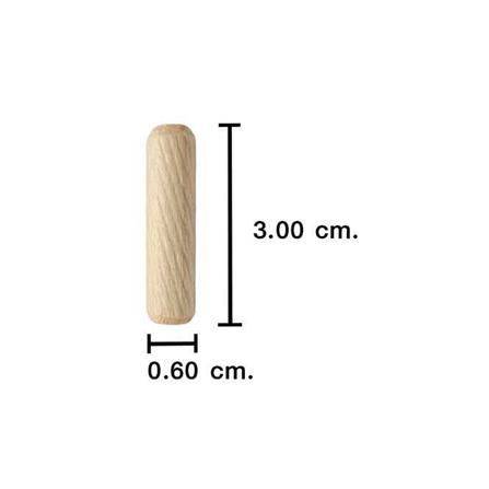 เดือยไม้ PANSIAM W630 6x30 มม. แพ็ก 10 ชิ้น_1