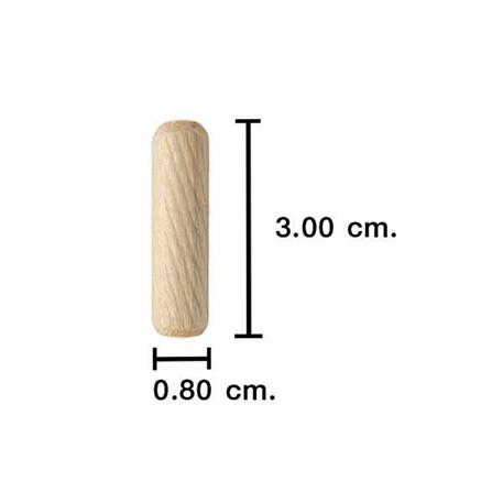 เดือยไม้ PANSIAM W-830 8x30 มม. แพ็ก 30 ชิ้น_1