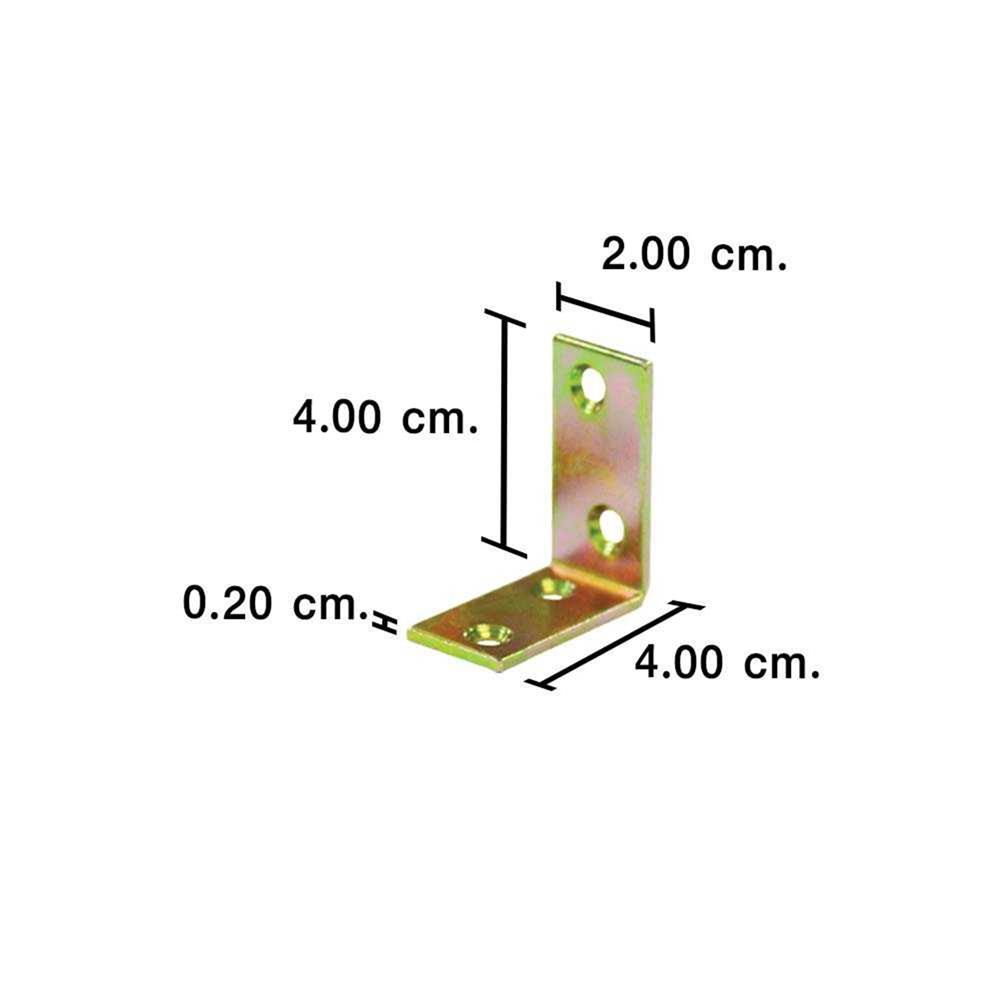 เหล็กฉาก PANSIAM SA-2040Y 20X40X2 มม. แพ็ก 4 ชิ้น