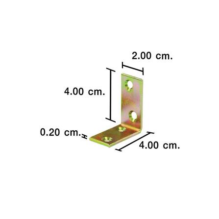 เหล็กฉาก PANSIAM SA-2040Y 20X40X2 มม. แพ็ก 4 ชิ้น_3