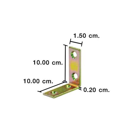 เหล็กฉาก PANSIAM SA-15100Y 15X100 มม. สีรุ้ง_1