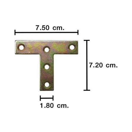 เหล็กฉากตัวที PANSIAM TS-75Y 75X72X18X2 มม. แพ็ก 4 ชิ้น_2