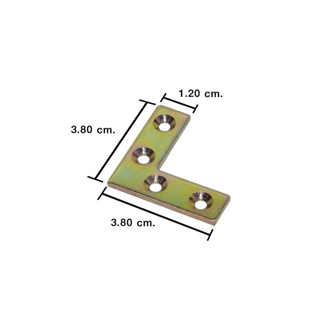 เหล็กฉากตัว L PANSIAM SL-001Y 38X38X2 มม. 4 รู แพ็ก 4 ชิ้น