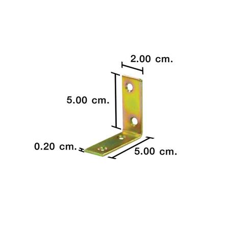 เหล็กฉาก PANSIAM SA-2050Y 20X50X2 มม. สีรุ้ง แพ็ก 4 ชิ้น_3