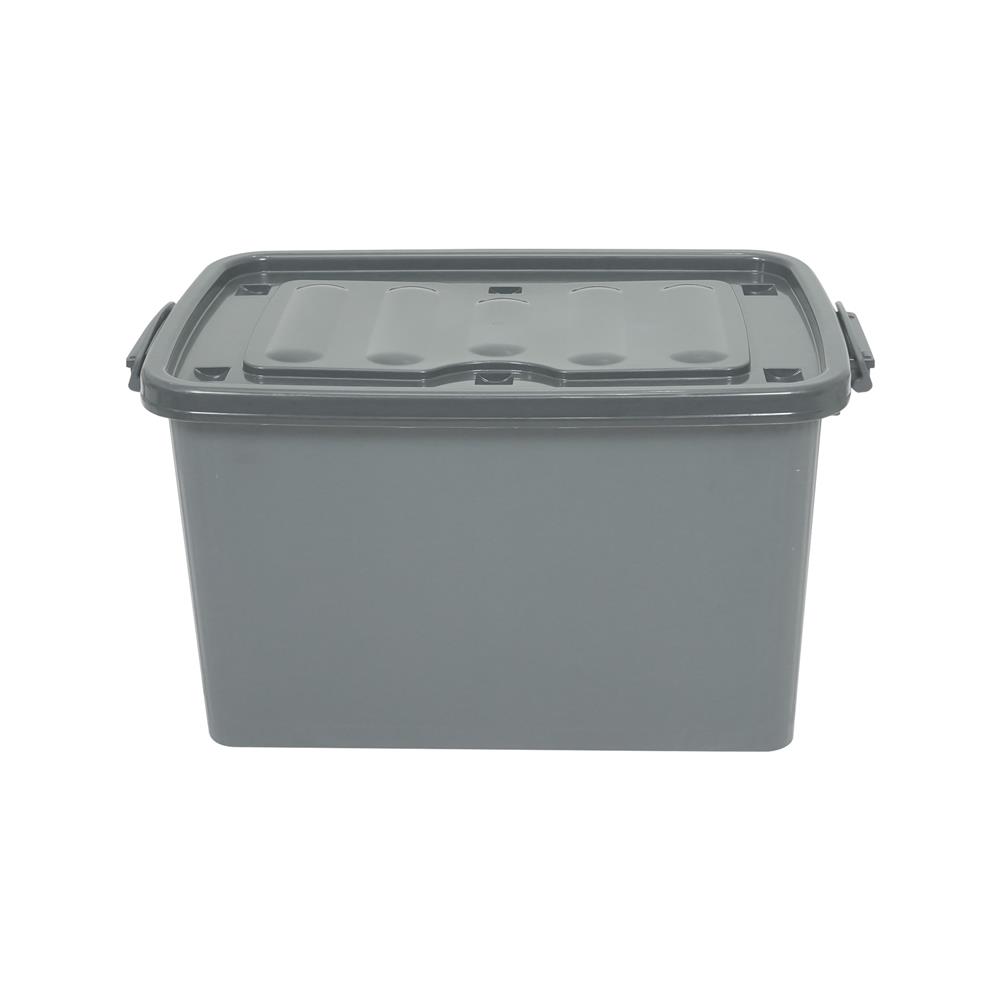 กล่องเก็บของพร้อมฝาล็อก API 2008 100 ลิตร สีเทา