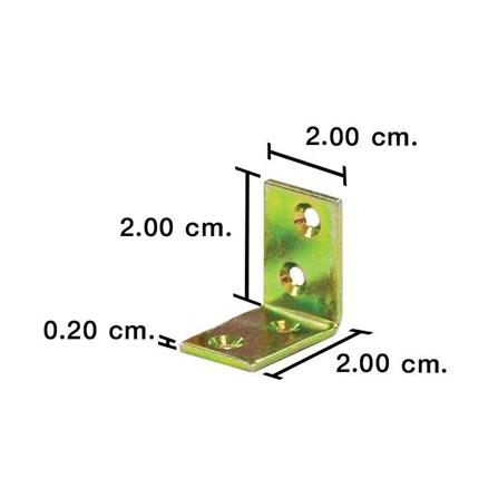 เหล็กฉาก PANSIAM SA-2020Y 20X20X2 มม. สีรุ้ง แพ็ก 4 ชิ้น_1