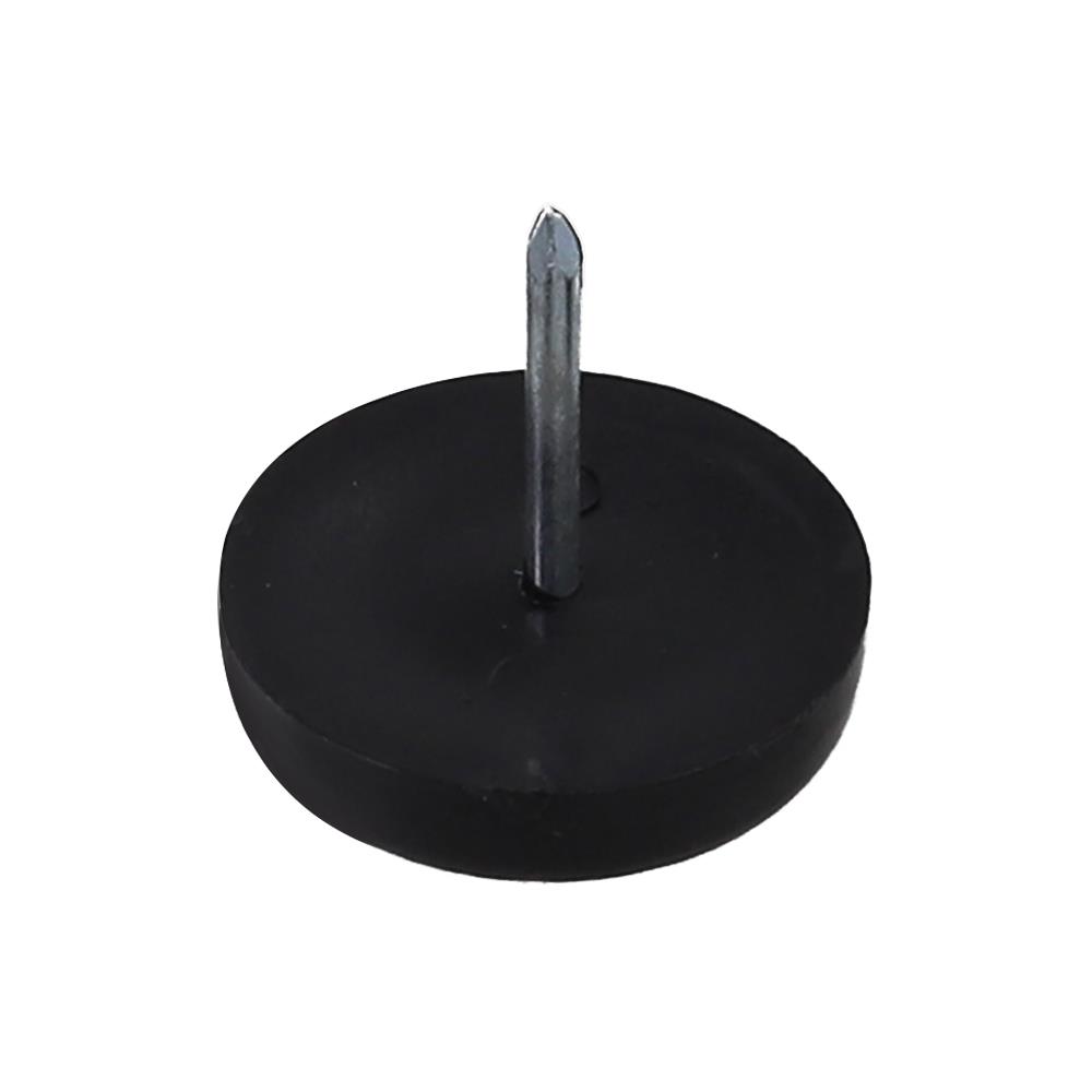 พลาสติกพร้อมตะปูตอกขาโต๊ะ PANSIAM PG-11B 25x6 มม. สีดำ แพ็ก 10 ชิ้น