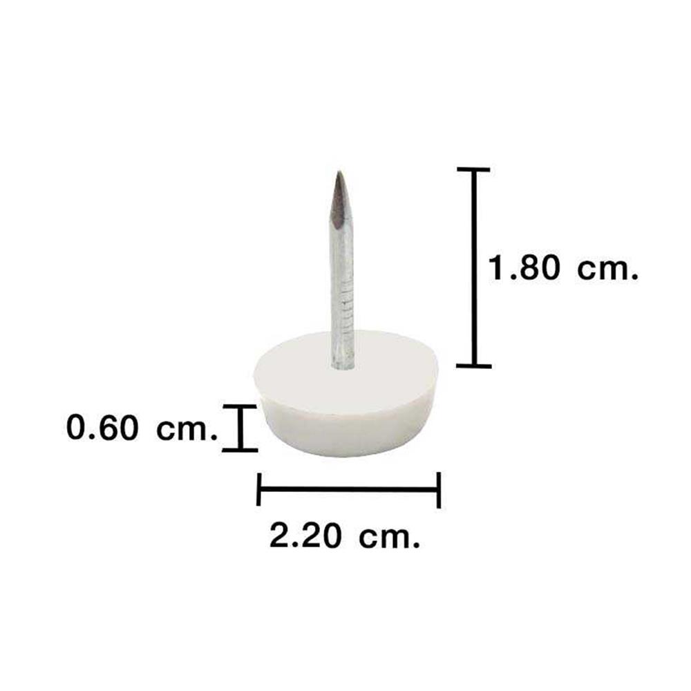 พลาสติก+ตะปูตอกขาโต๊ะคู่ PANSIAM PG-10W 22X6X6 มม. สีขาว แพ็ก 10 ชิ้น