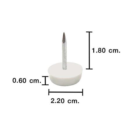 พลาสติก+ตะปูตอกขาโต๊ะคู่ PANSIAM PG-10W 22X6X6 มม. สีขาว แพ็ก 10 ชิ้น_1
