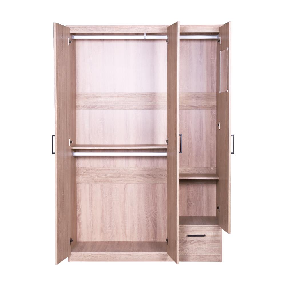 ตู้เสื้อผ้า 3 บานเปิด ME LIVING SUPRA สี SOLID OAK