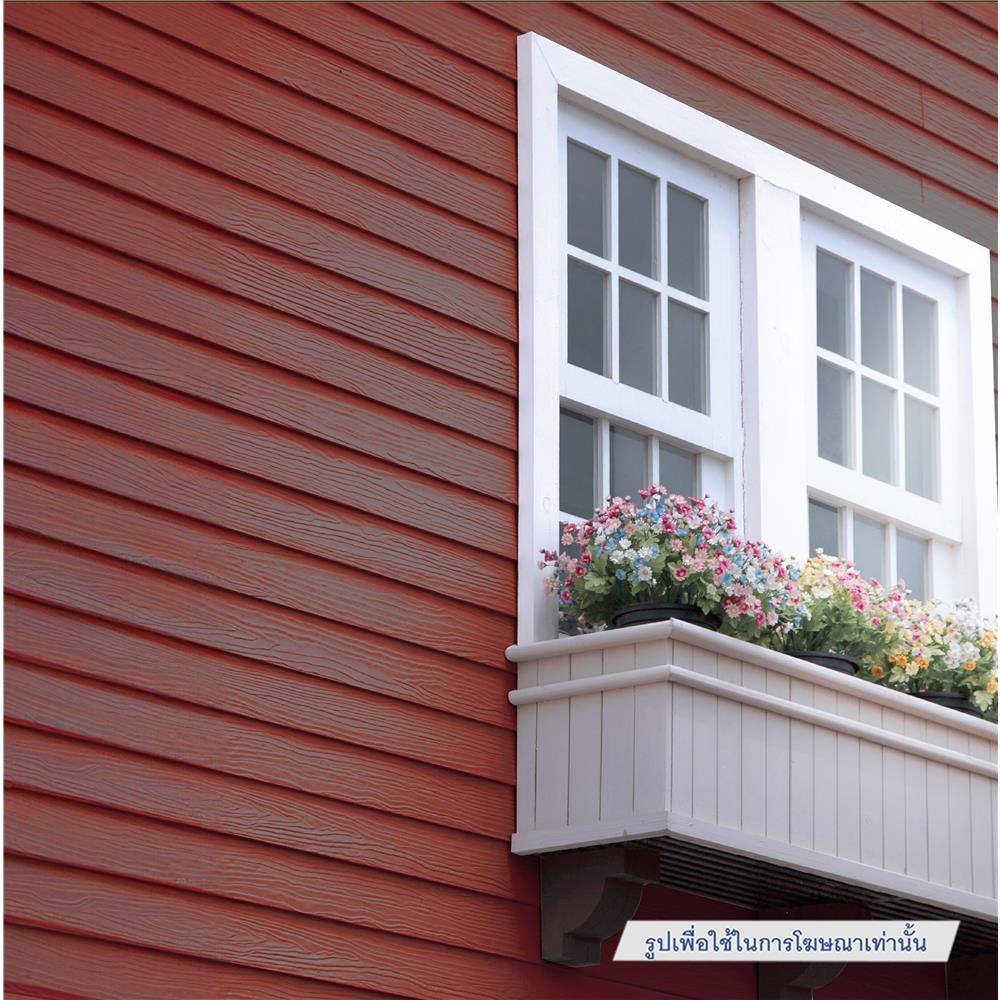 ไม้ฝา SHERA ลายสัก 15x300x0.8 ซม. สีแดงเชอร์รี่