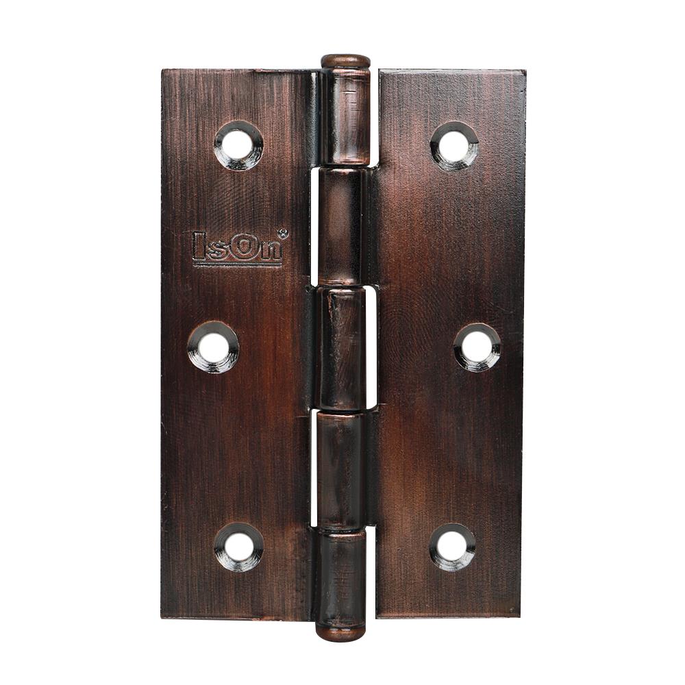 บานพับ 3.5X3 นิ้ว X1.5 มม. ISON 999035 สีทองแดงรมดำ (แพ็ก 2 ชิ้น)