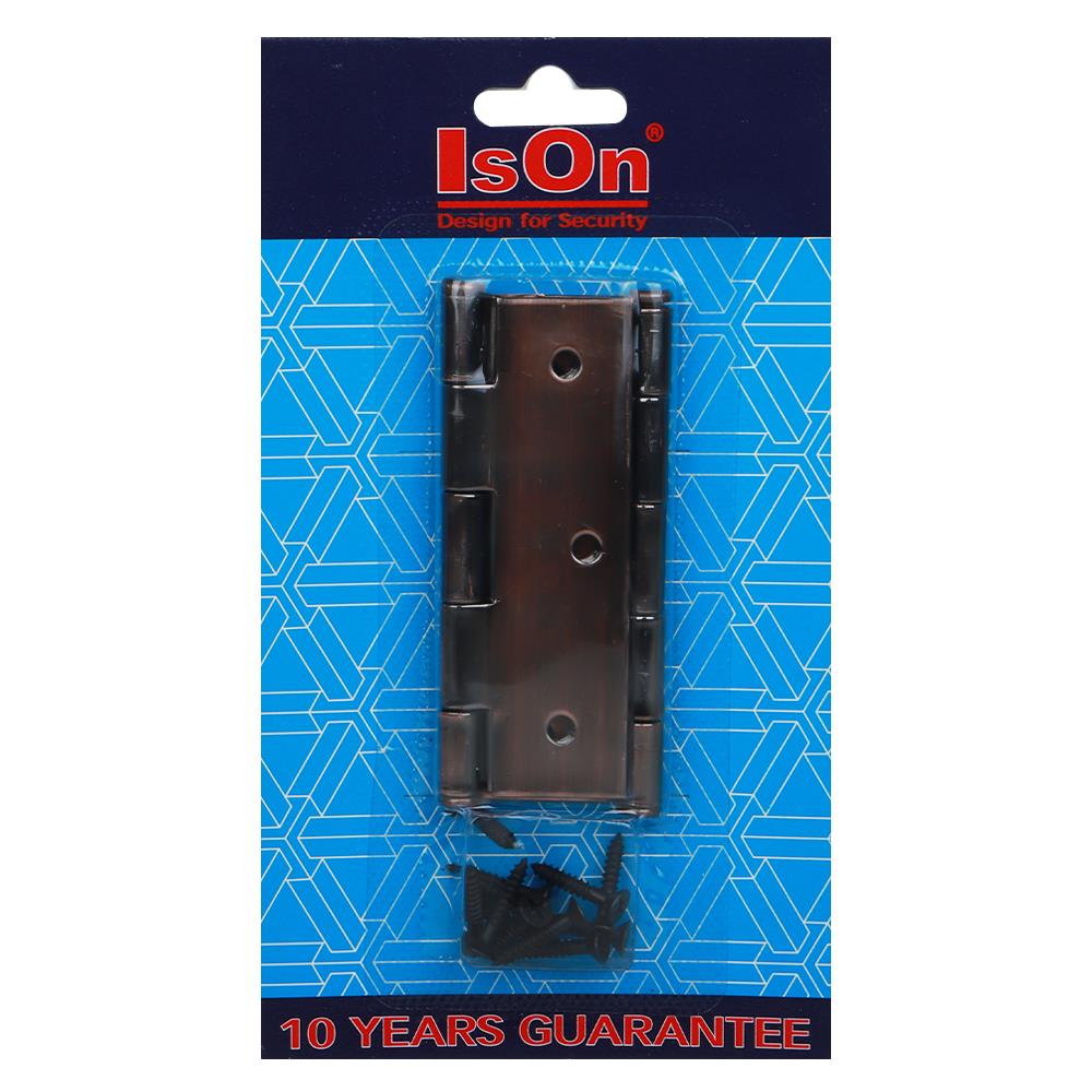 บานพับ 3.5X3 นิ้ว X1.5 มม. ISON 999035 สีทองแดงรมดำ (แพ็ก 2 ชิ้น)