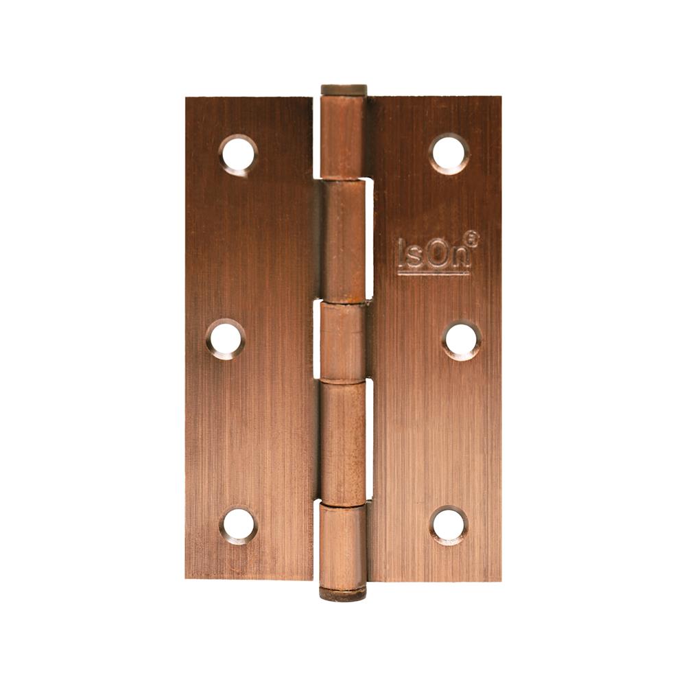 บานพับ 3x3 นิ้ว x 1.4 มม. ISON 999030 สีทองแดงรมดำ (แพ็ก 2 ชิ้น)