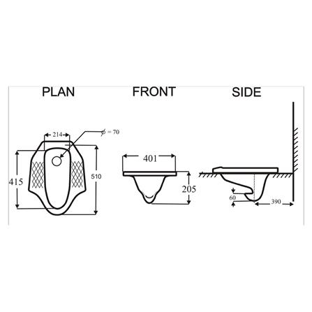สุขภัณฑ์นั่งยอง ไม่มีฐาน CORAL CR601 สีขาว_1
