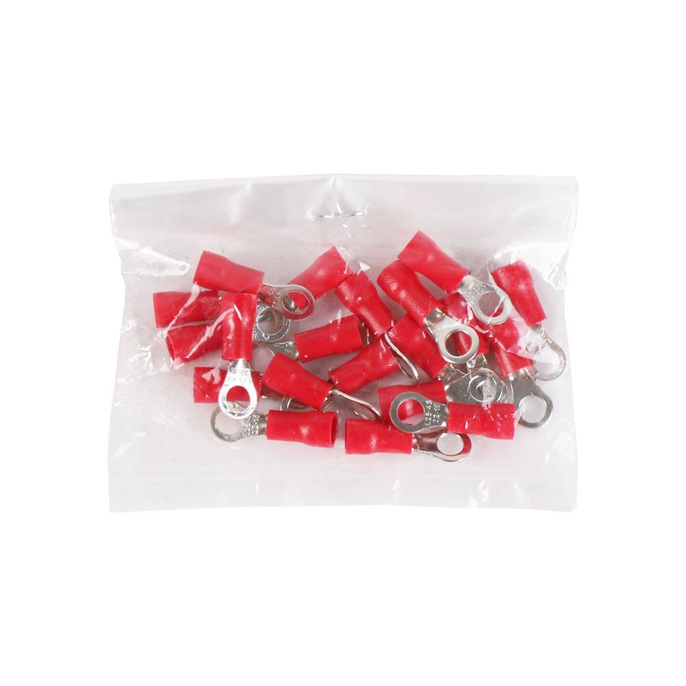 หางปลากลมหุ้ม ZEBERG RVM 1.25-4 สีแดง แพ็ก 20 ชิ้น