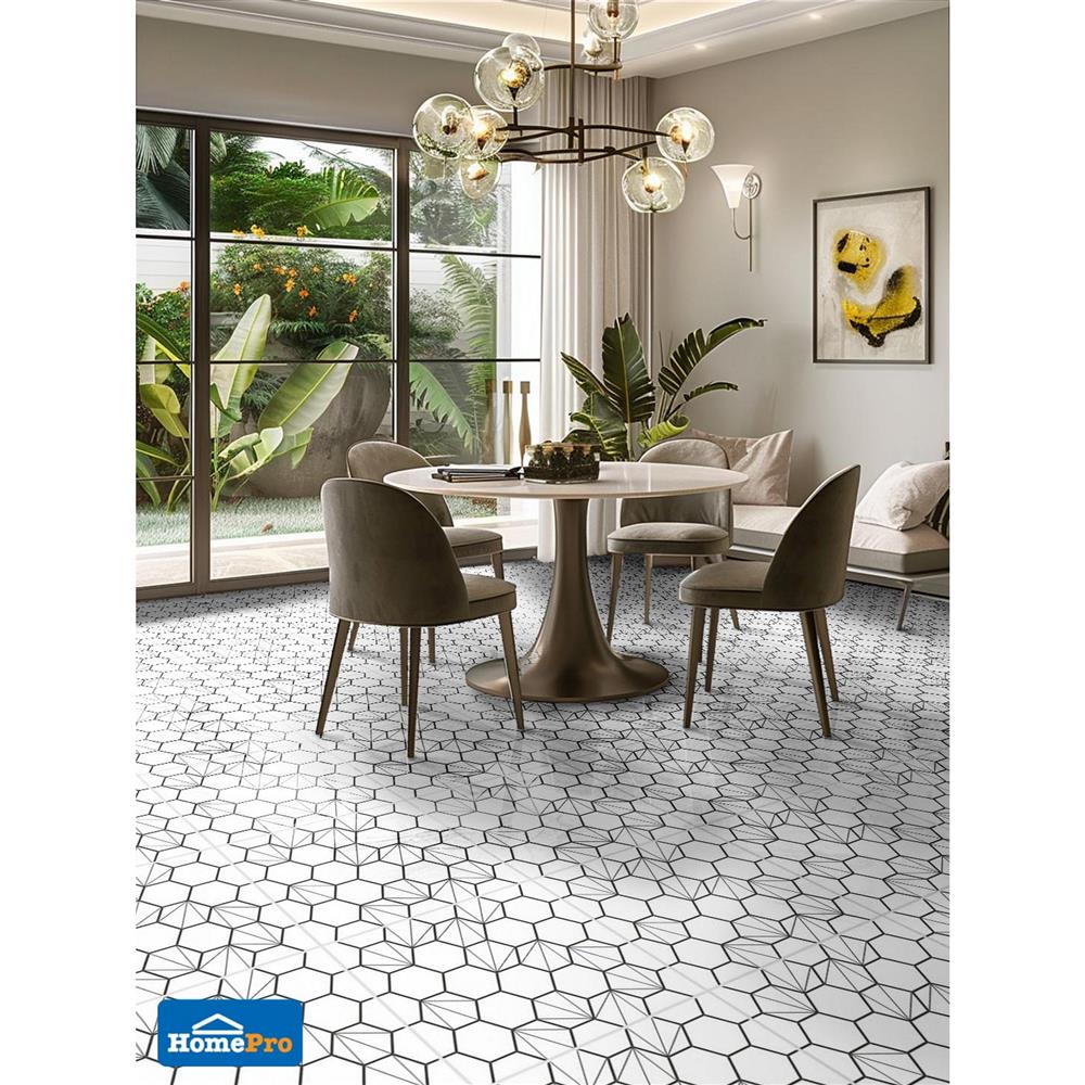 กระเบื้องพื้น 16x16 นิ้ว DURAGRES มาก็อต ขาว A 0.96 ตร.ม.