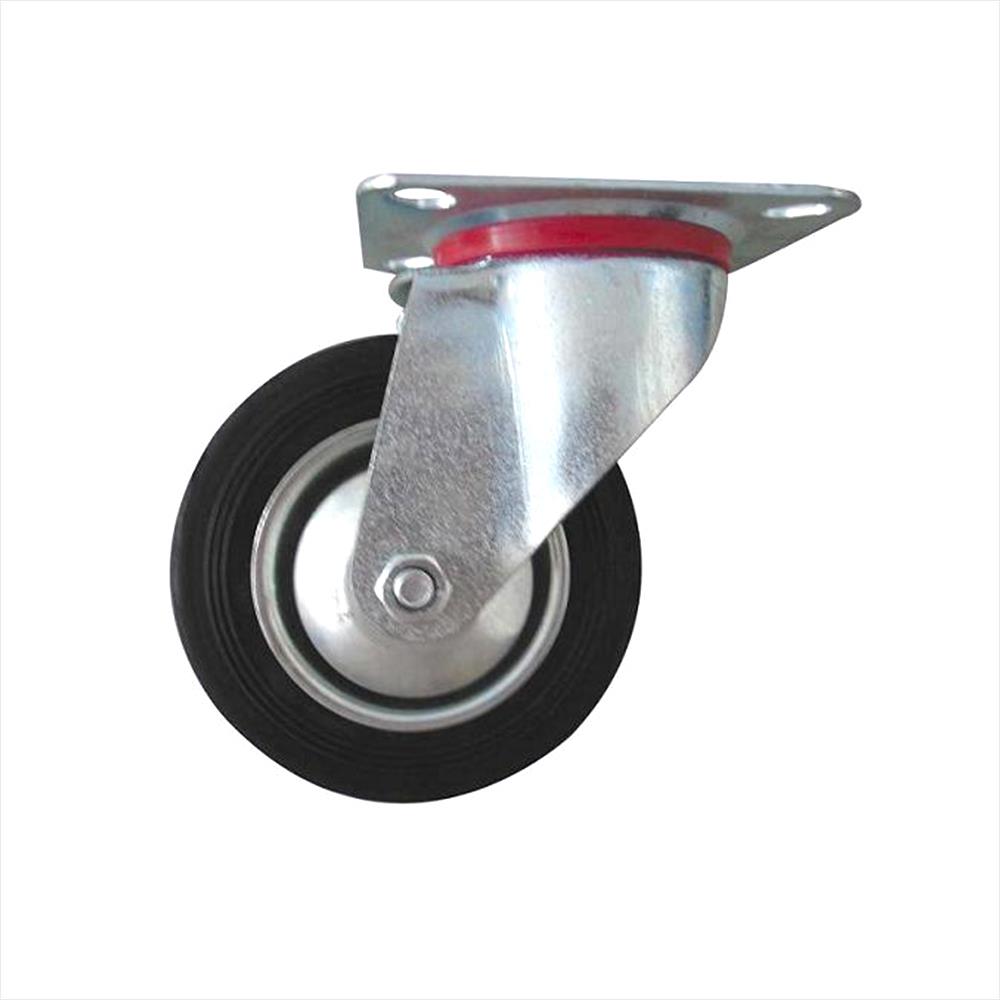 ลูกล้อไนลอน PAREO MAX แป้นตาย ไม่มีเบรก 4 นิ้ว สีดำ