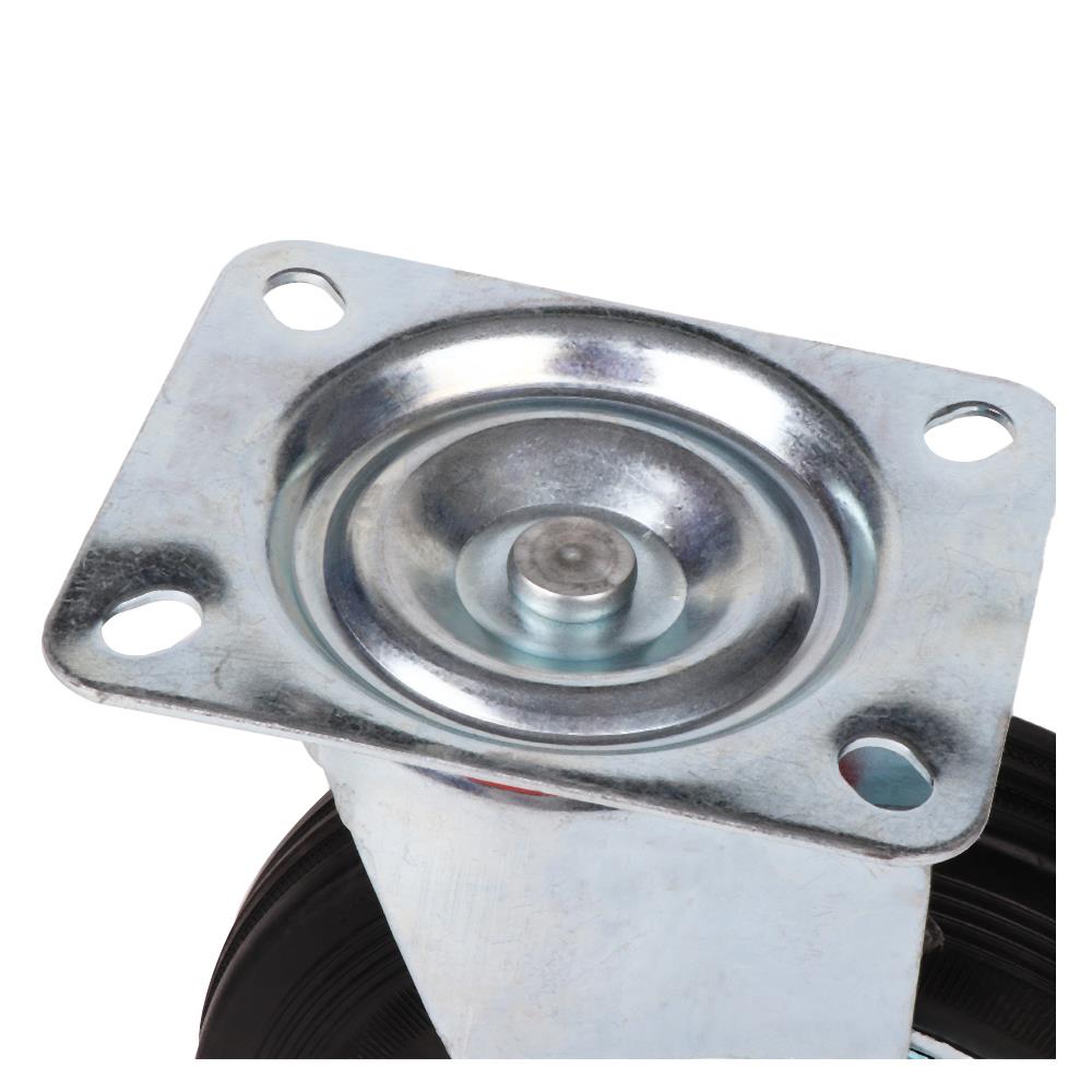 ลูกล้อยาง TIGER แป้นหมุน 8 นิ้ว สีดำ