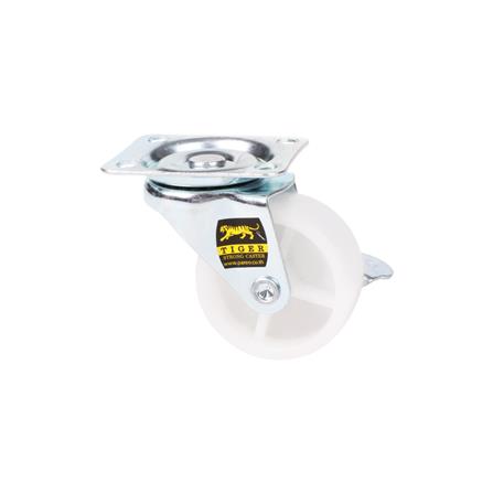 ลูกล้อ PP TIGER แป้นตาย มีเบรค 2.5 นิ้ว_1